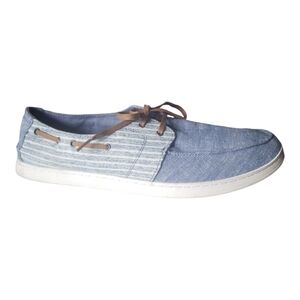 Toms Blue and White Boat Shoes with Nautical Design